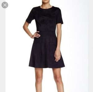 Cece by Cynthia Steffe Black Vegan Suede Dress